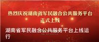 湖南省軍民融合公共服務(wù)平臺上線運行